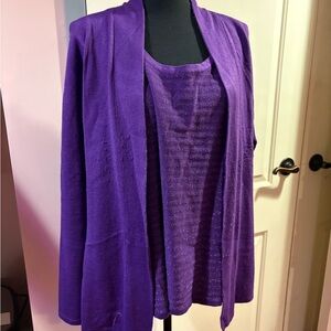 Charter Club Purple Women's Cardigan Sweater